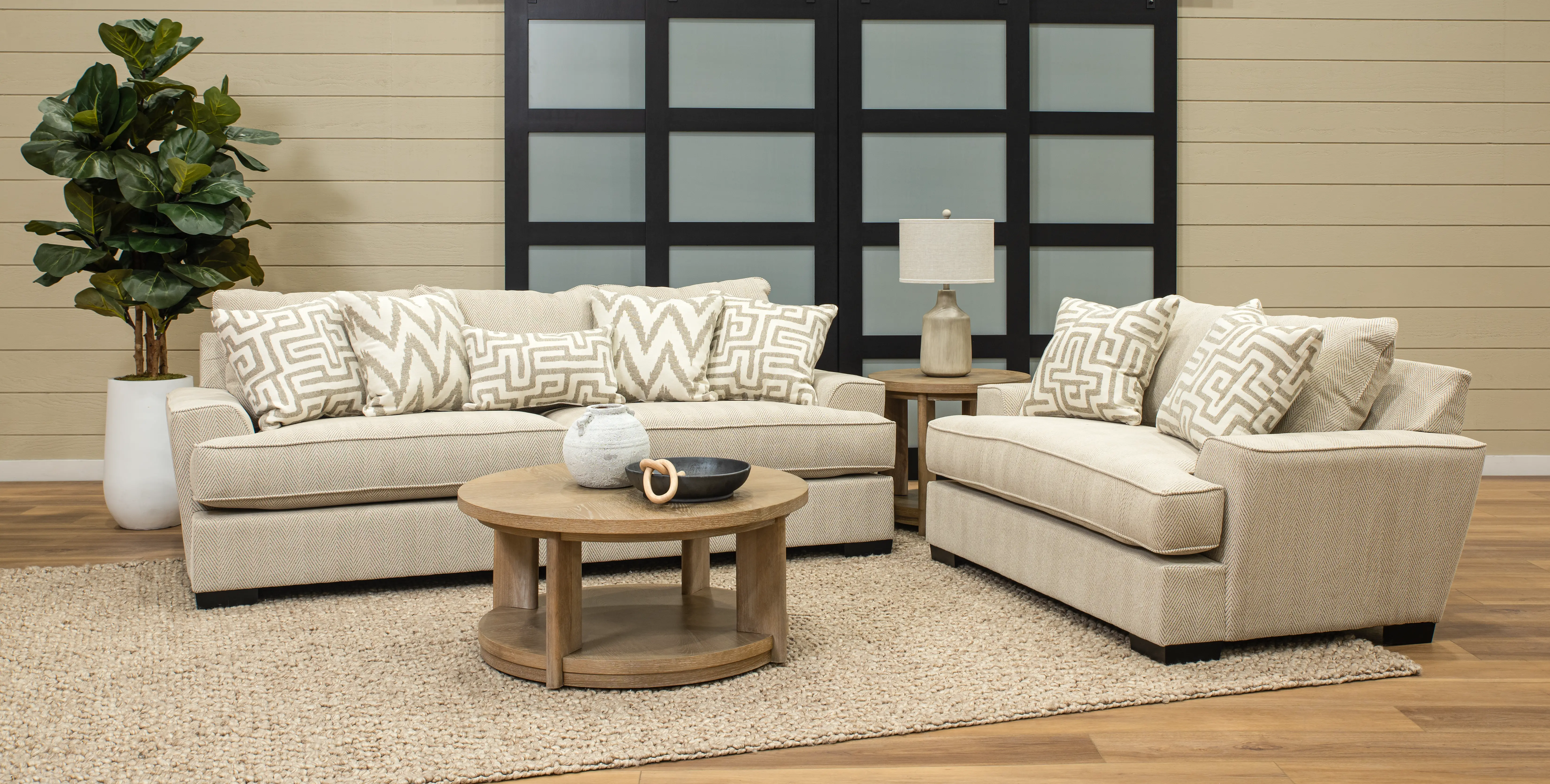 2PC/CASCADE/OATMEAL Cascade Oatmeal 2 Piece Living Room Set-2