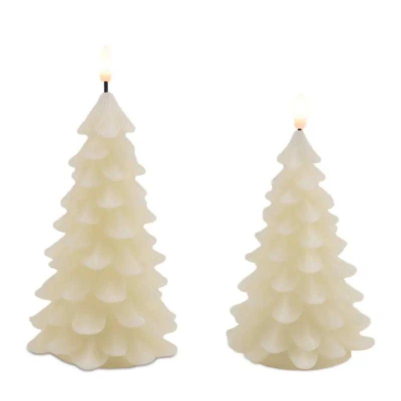 LED Tree Candle Set of 2