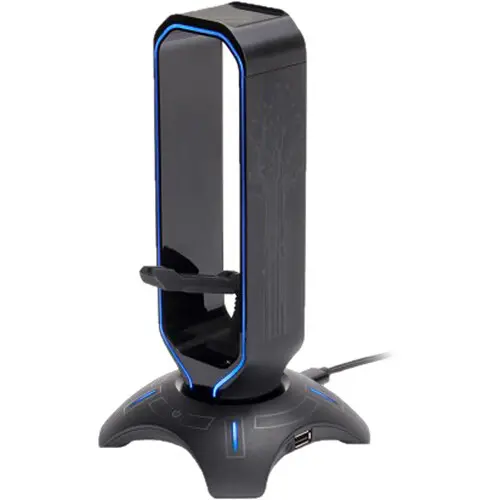 Enhance RGB Gaming Headset Stand with Mouse Bungee and USB Hub-1