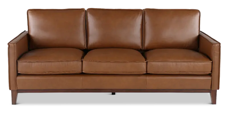 Weston Brown Leather Sofa