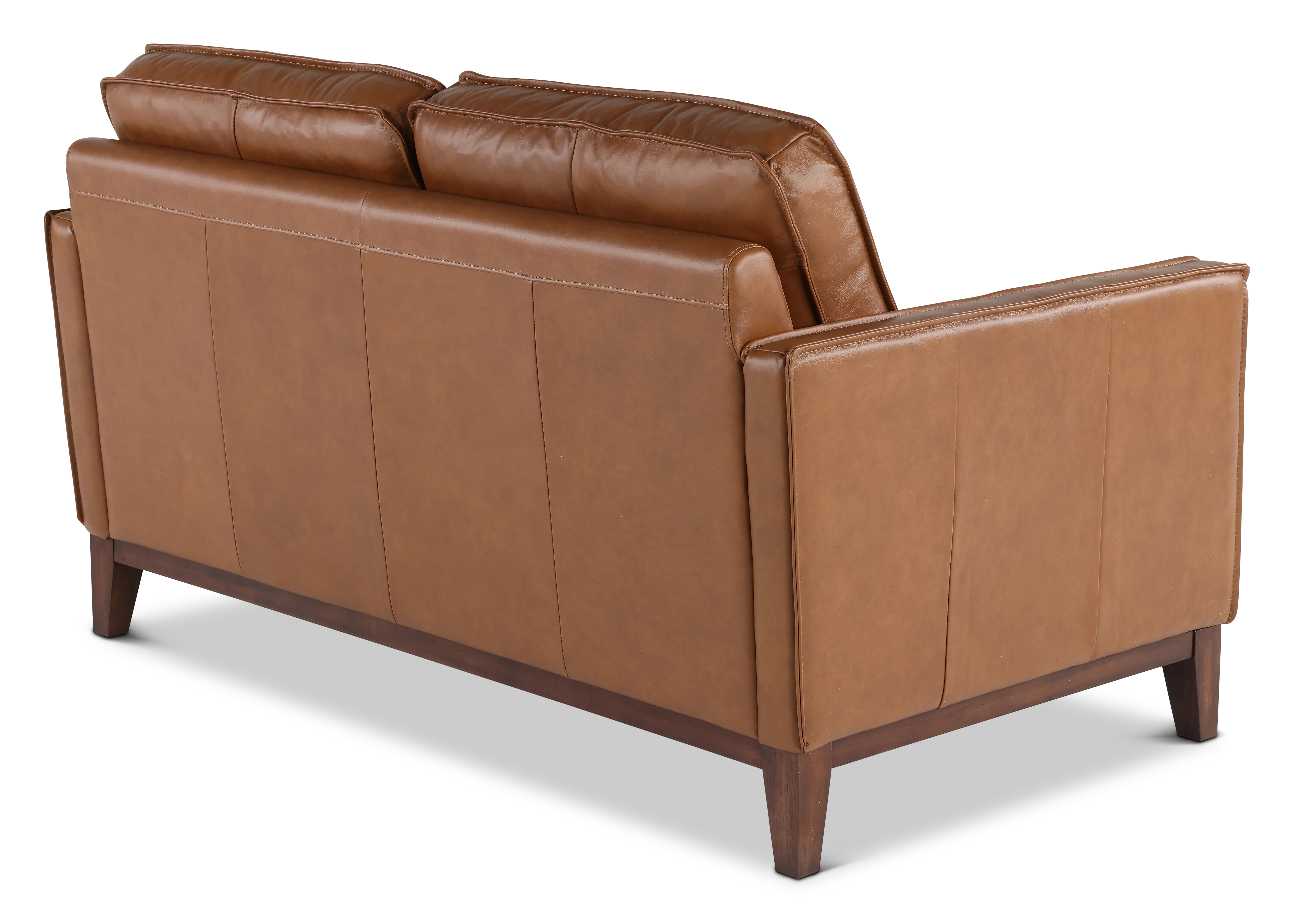 Weston Brown Leather Loveseat-5