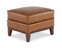 Weston Brown Leather Ottoman
