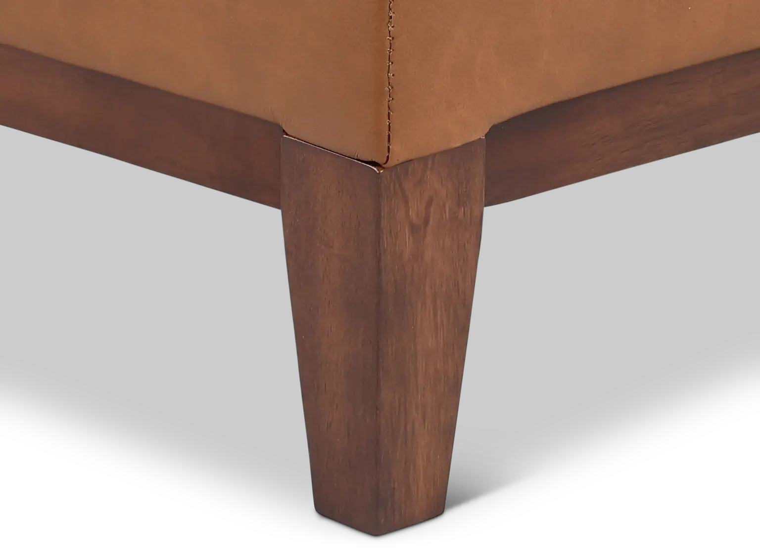 Weston Brown Leather Ottoman-5