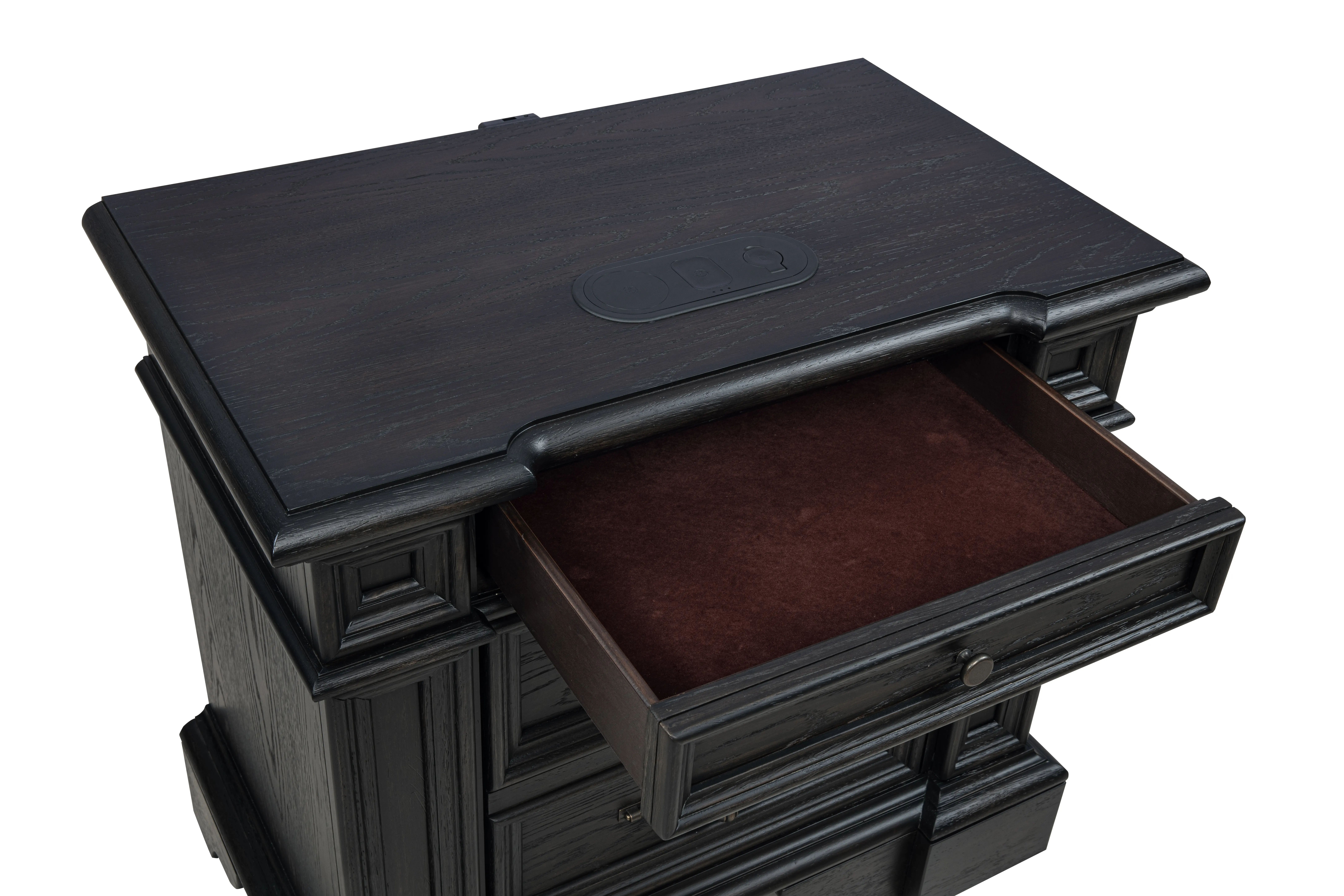 Marshall English Black Oak Nightstand-7