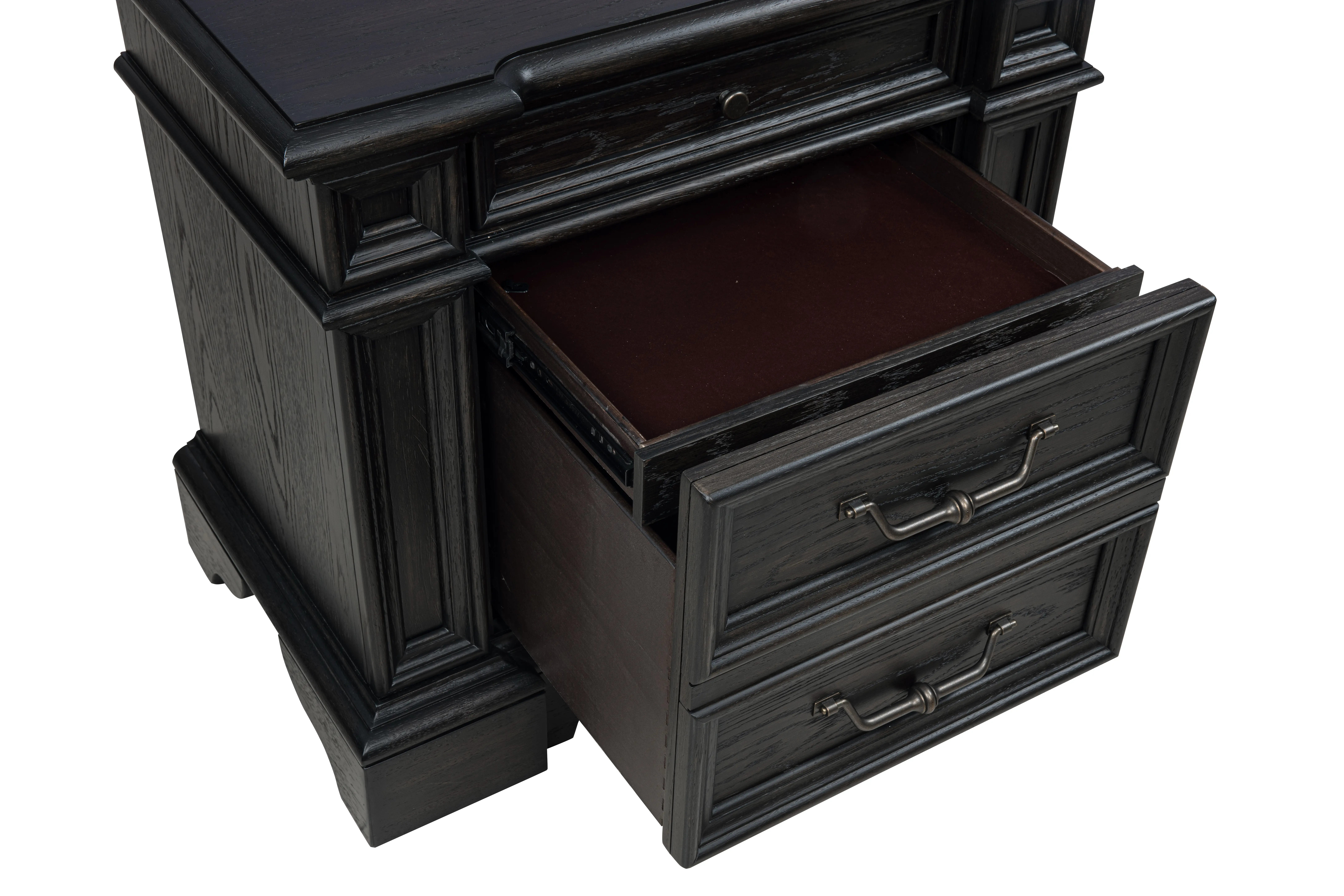 Marshall English Black Oak Nightstand-8