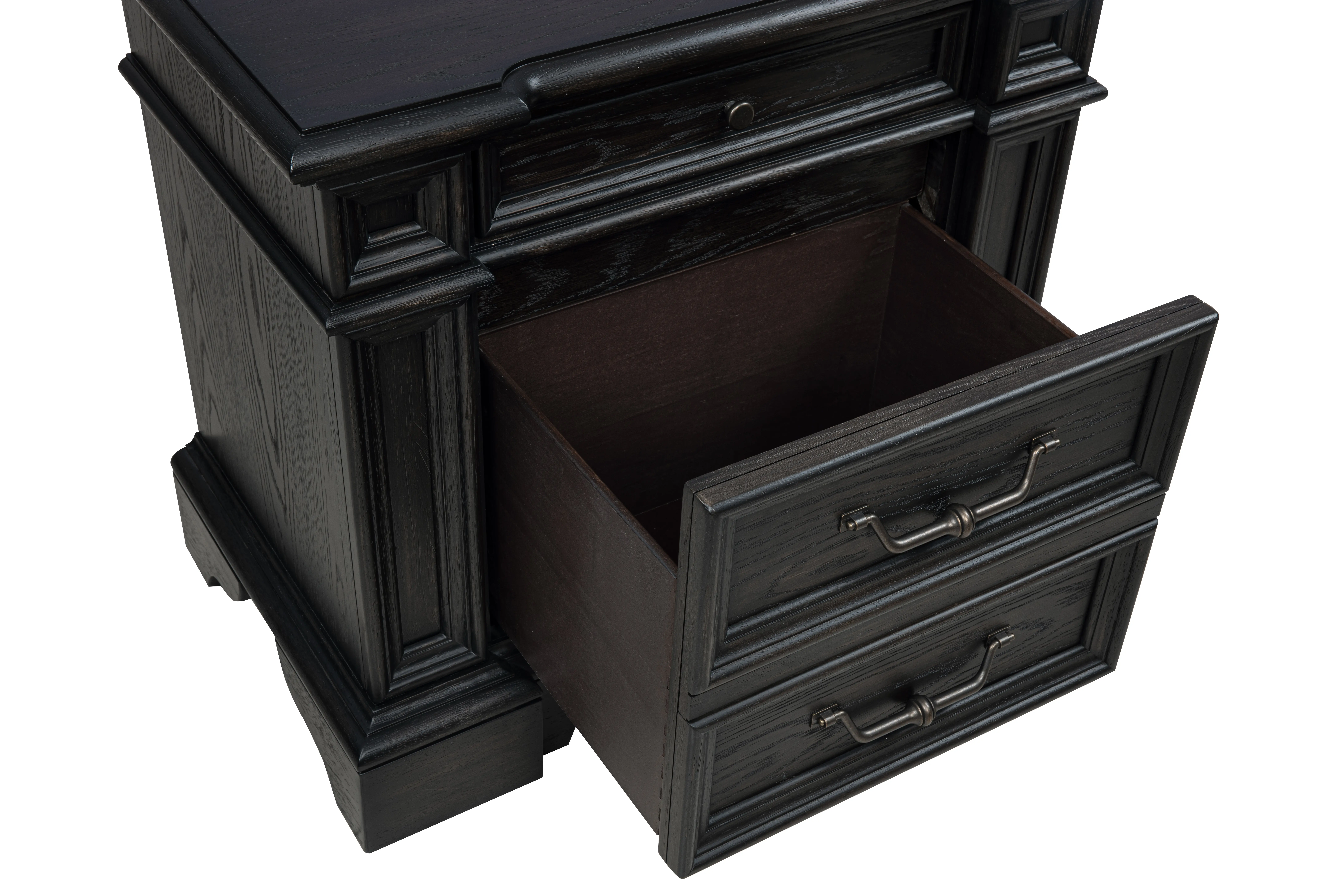 Marshall English Black Oak Nightstand-9