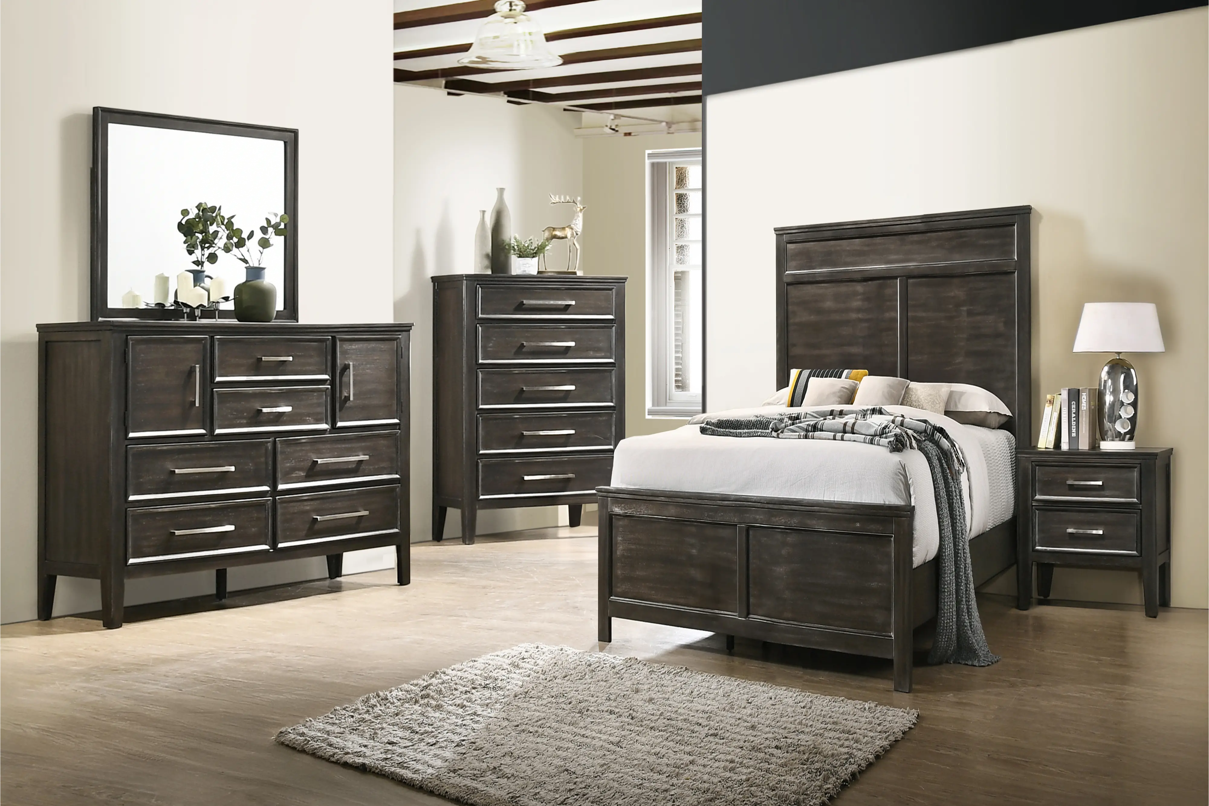 Andover Dark Brown Nightstand-2