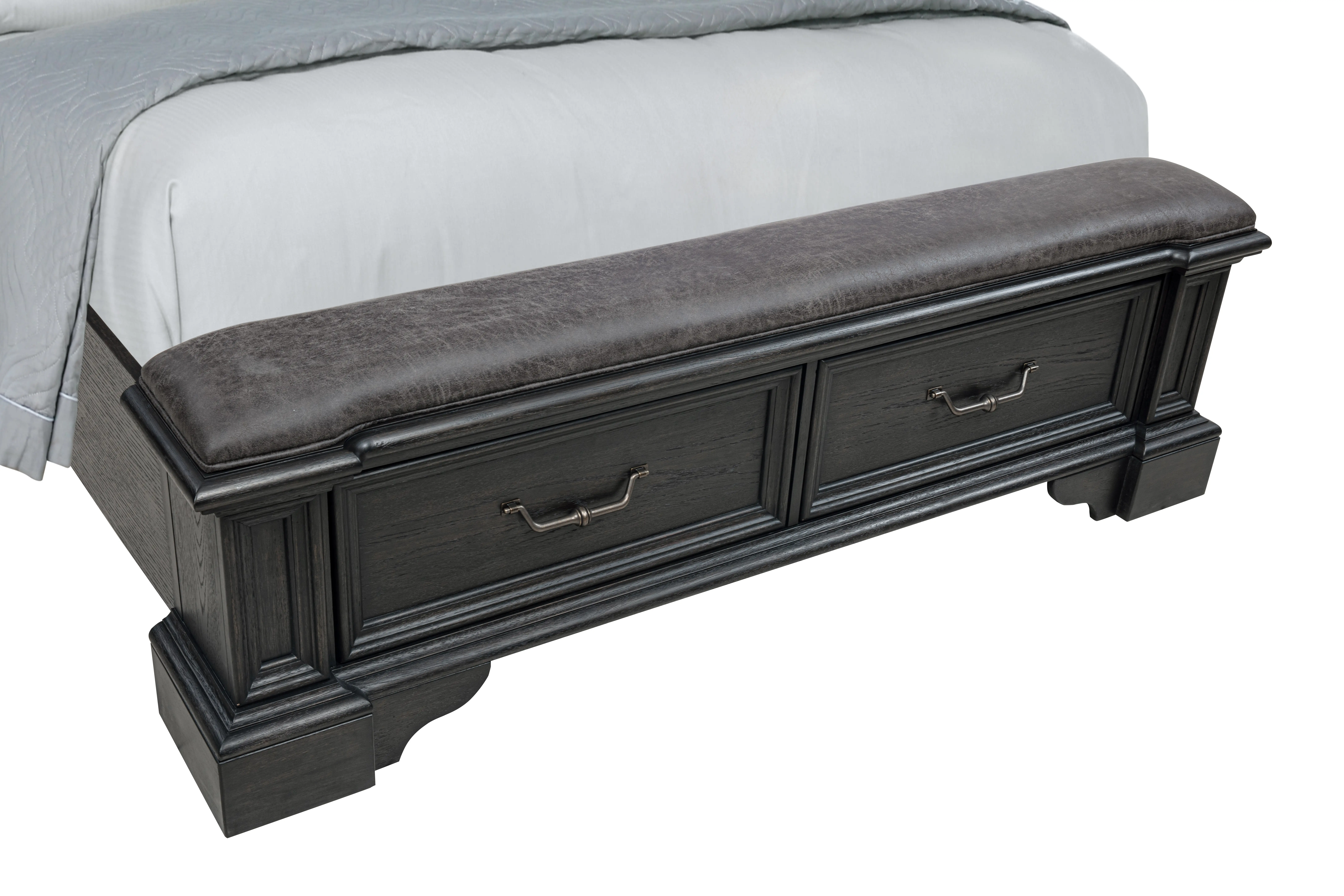 Marshall English Oak Queen Storage Bed-4