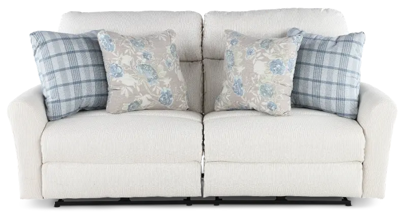 Chappy Linen Cream Power Reclining Sofa