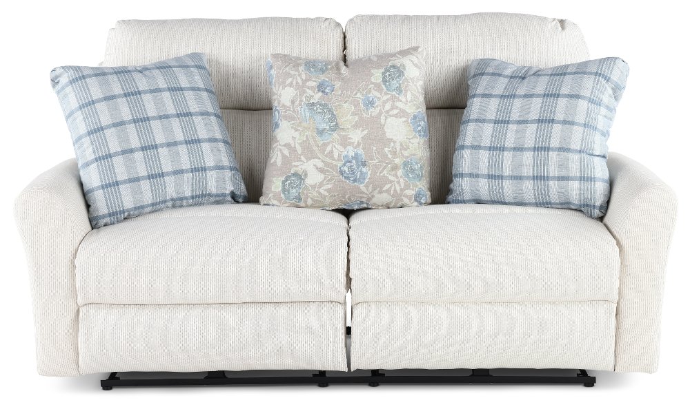 Chappy Linen Cream Power Reclining Loveseat