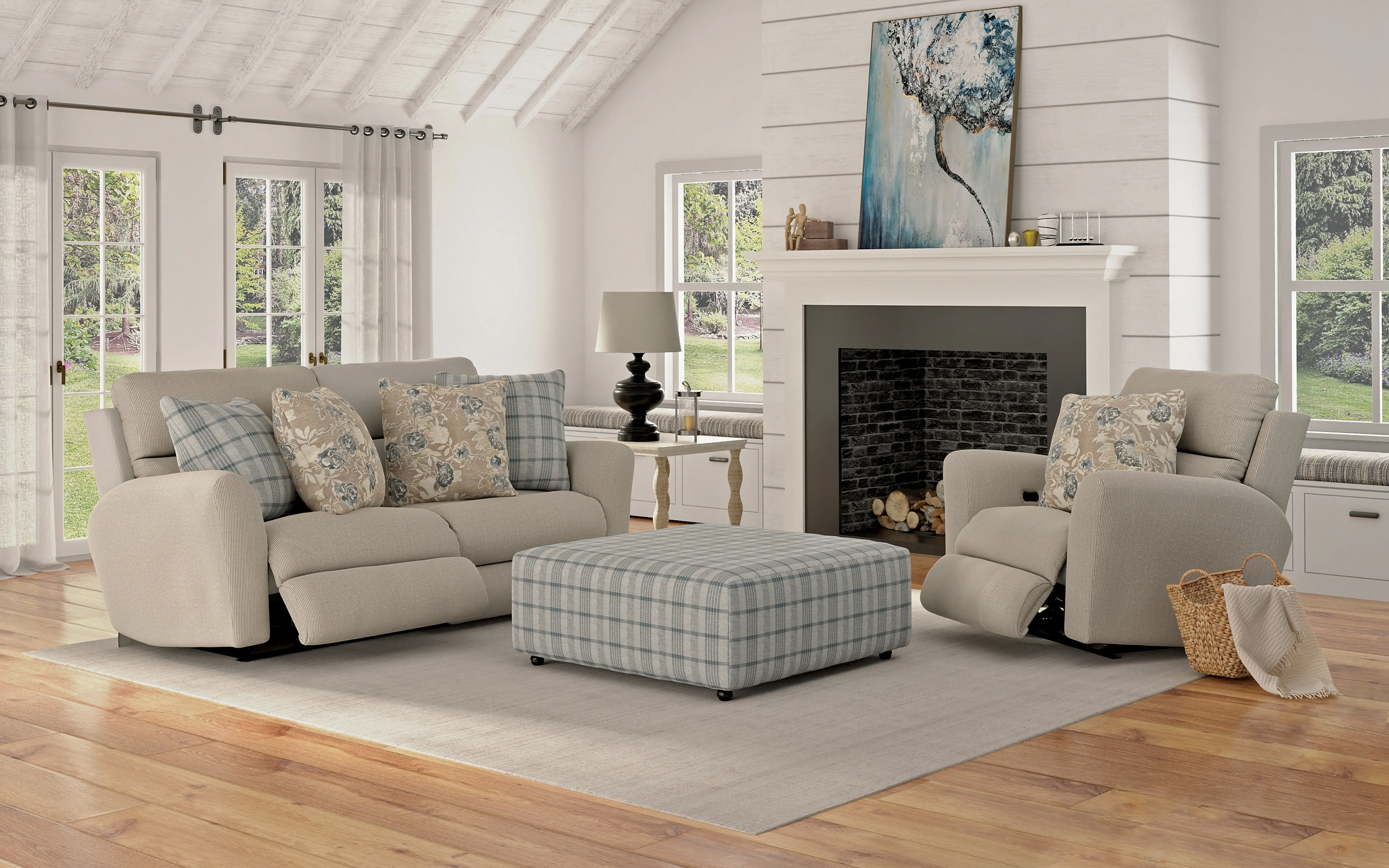 62322/1856-26/1458-43 Chappy Linen Cream Power Reclining Loveseat-2