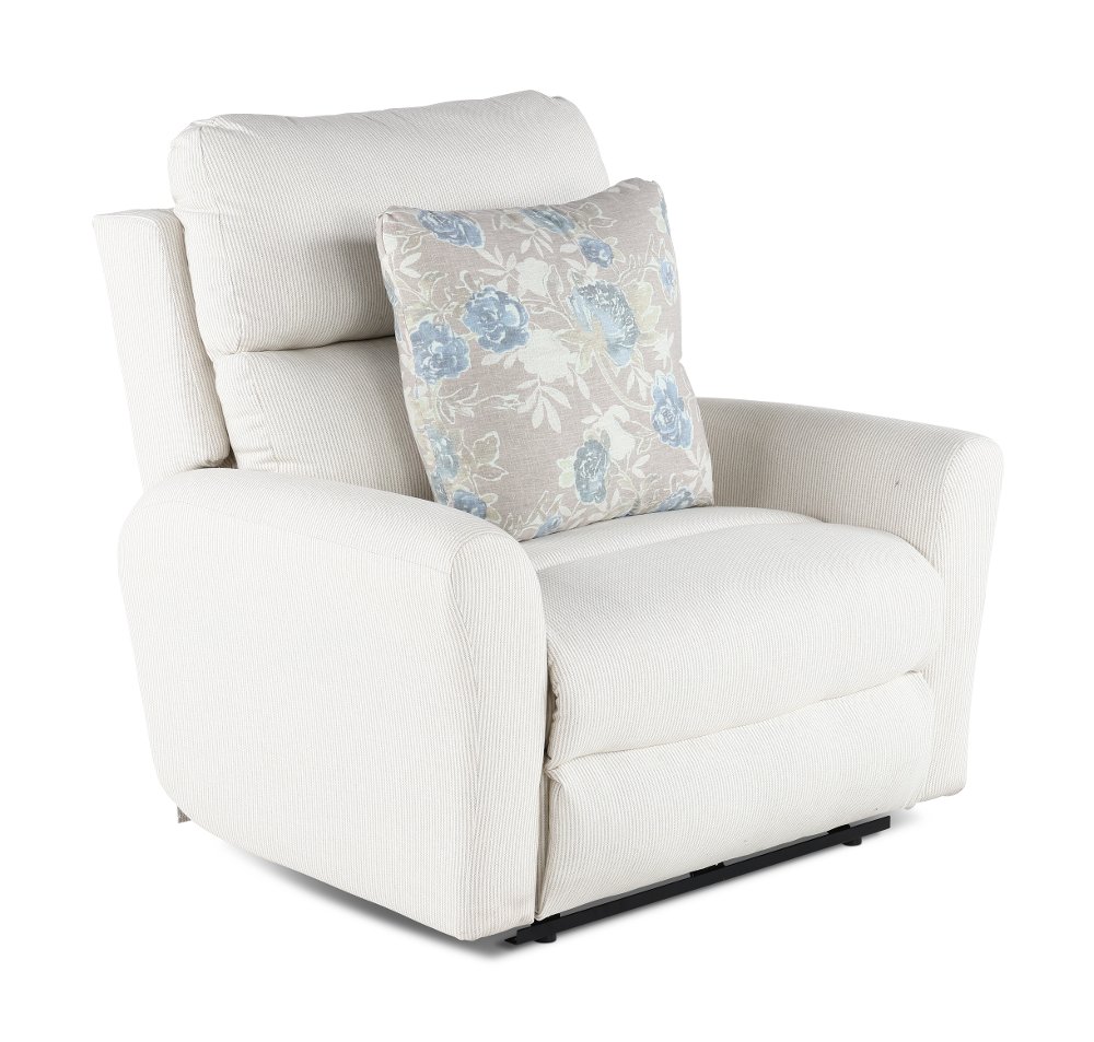 Chappy Linen Cream Power Recliner