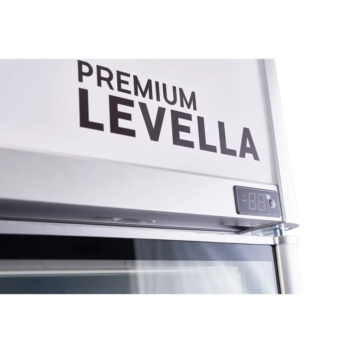 Precision Trading Double Glass Door Merchandise Refrigerator - Silver-6