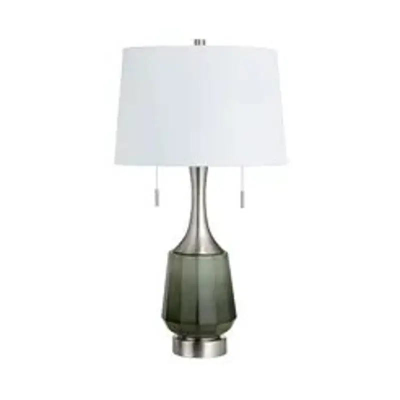 Green Glass Table Lamp