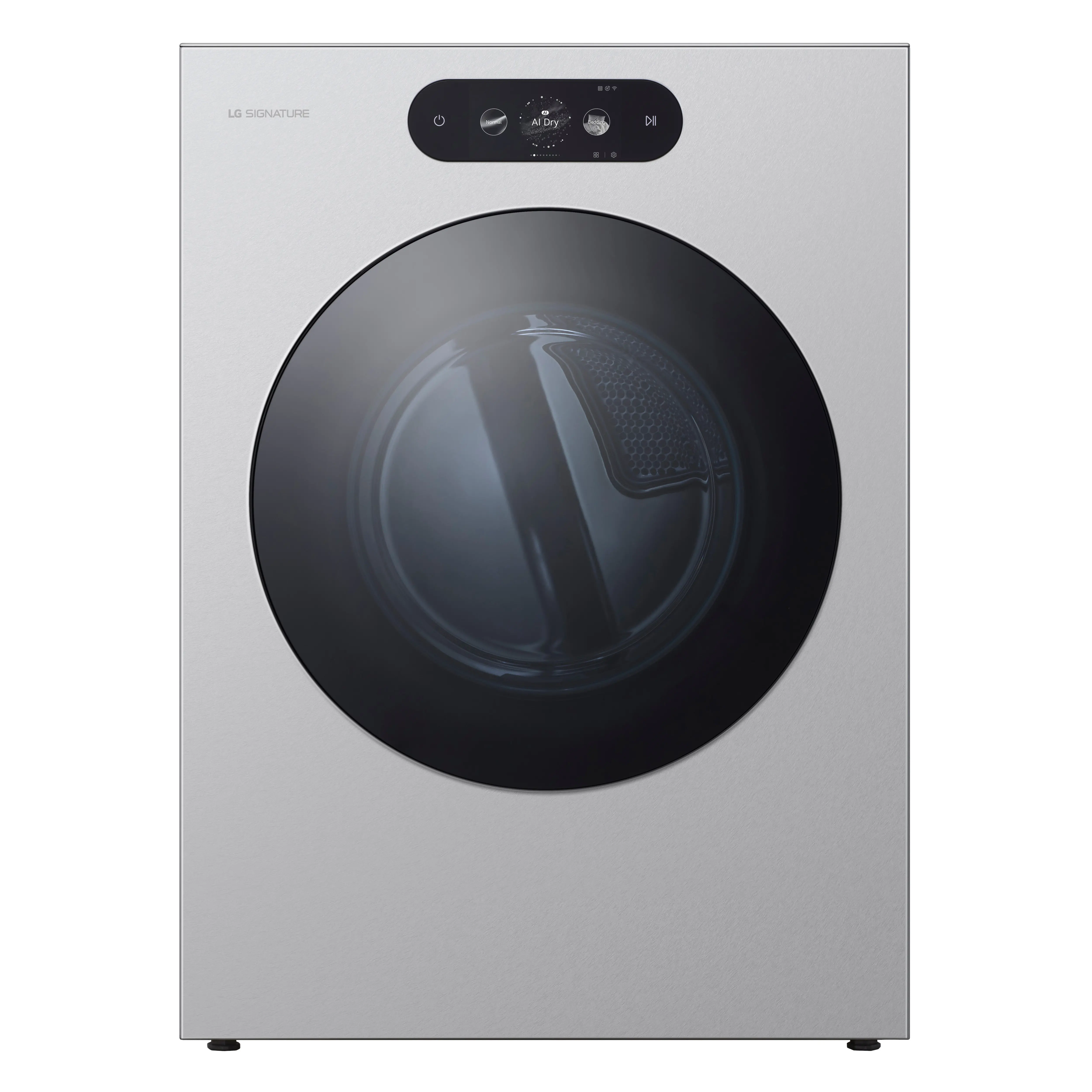 DLEX9900S LG Signature 9.0 Cu Ft Mega-Capacity Smart AI Electric Dryer - Platinum Steel-1