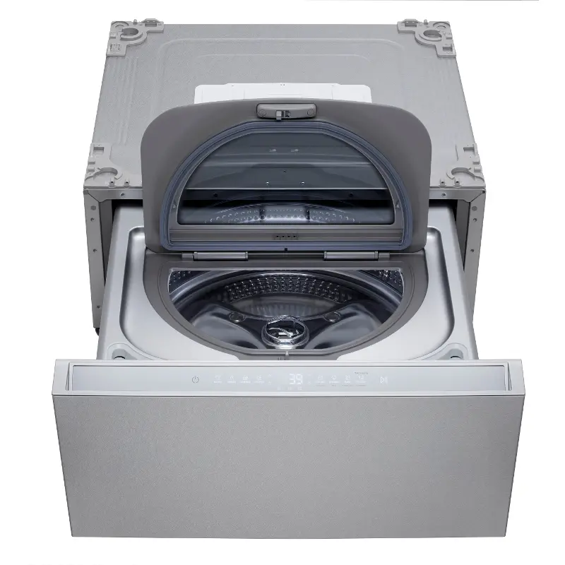 LG SIGNATURE 1.0 Cu Ft Pedestal Washer - Platinum Steel