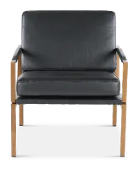 Puckman Black Accent Chair