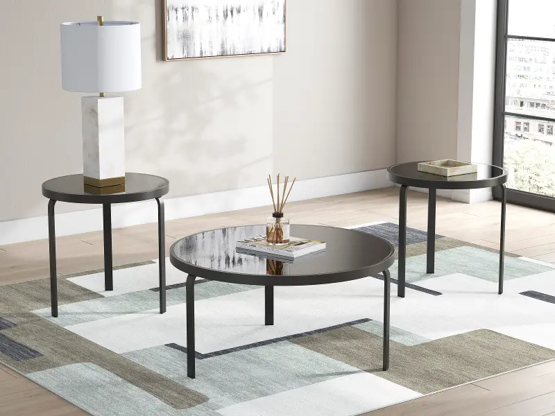 Dorylin Brown Table Set, 3 Piece Set