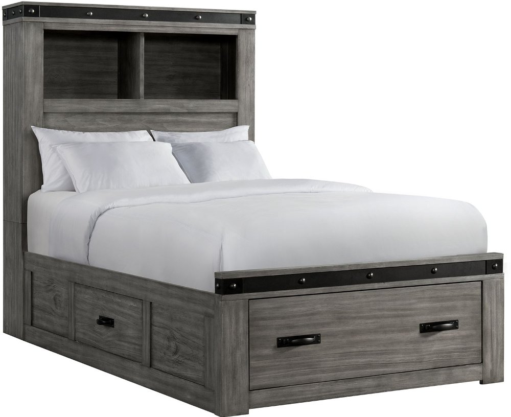 Wade Gray Twin Storage Bed