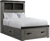 Wade Gray Twin Storage Bed
