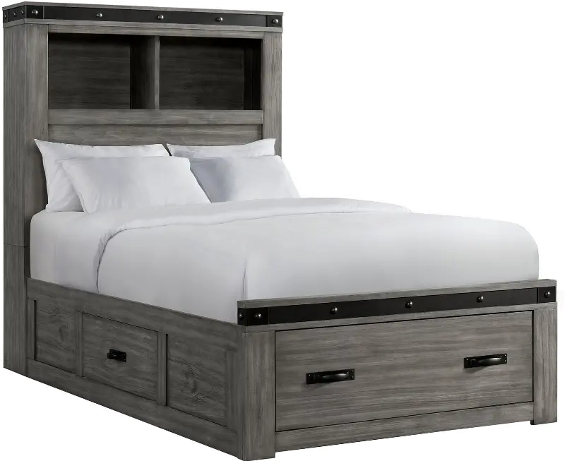 Wade Gray Twin Storage Bed