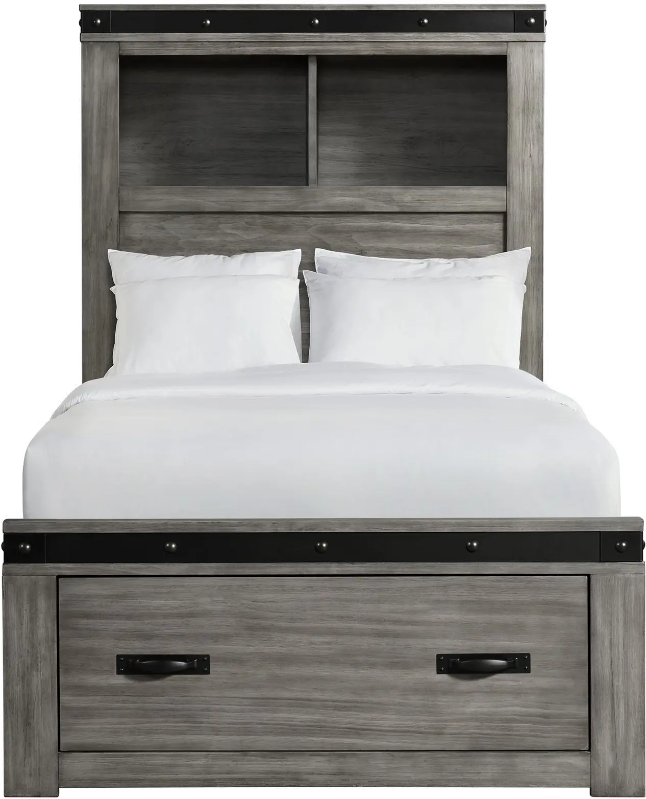 Wade Gray Twin Storage Bed-3