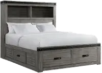 Wade Gray Full Storage Bed