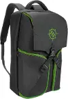 Enhance Gaming Backpack for Xbox with Storage Compartments - Black and Green