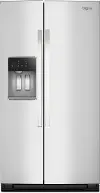 WRSC6536RZ Whirlpool 36 Cu Ft Side-by-Side Refrigerator - Counter Depth Stainless Steel