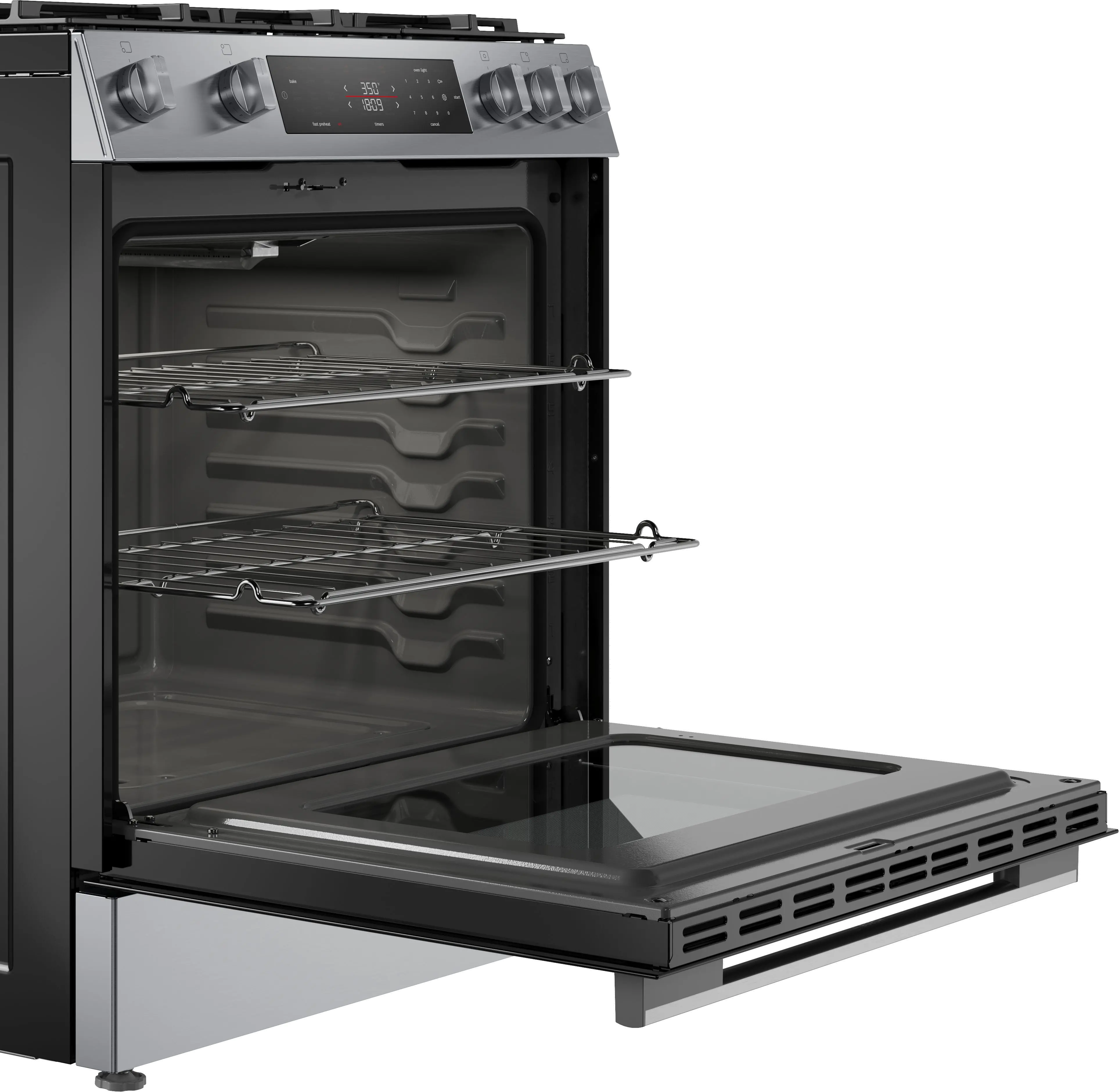 HGF1050MUC Bosch 100 Series 30  Gas Slide In Range - Stainless Steel-8