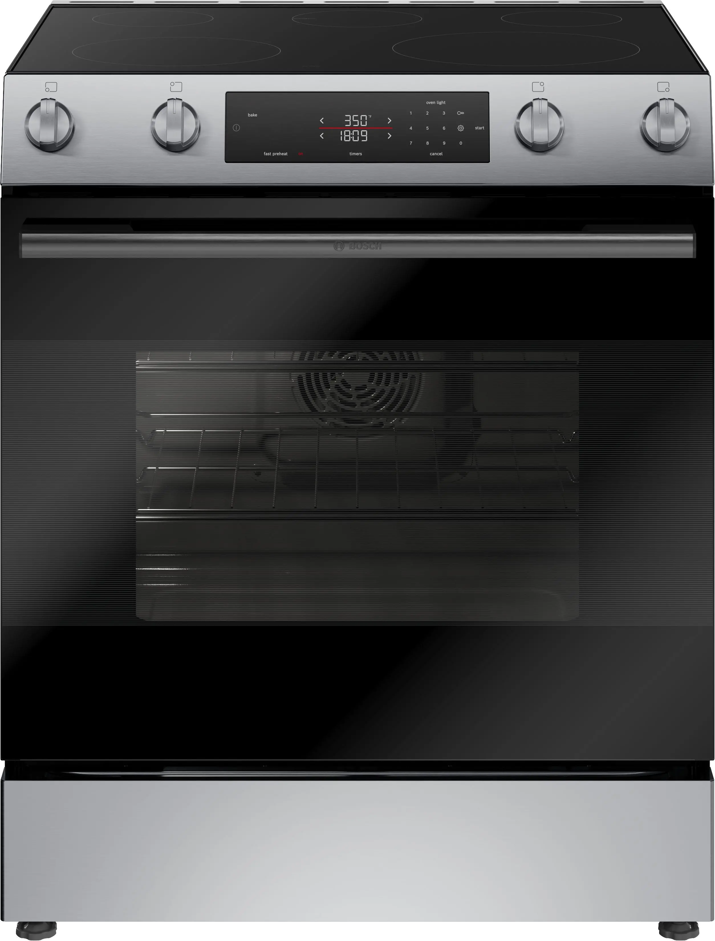 HEF1050MU Bosch 100 Series 30  Electric Slide In Range - Stainless Steel-1