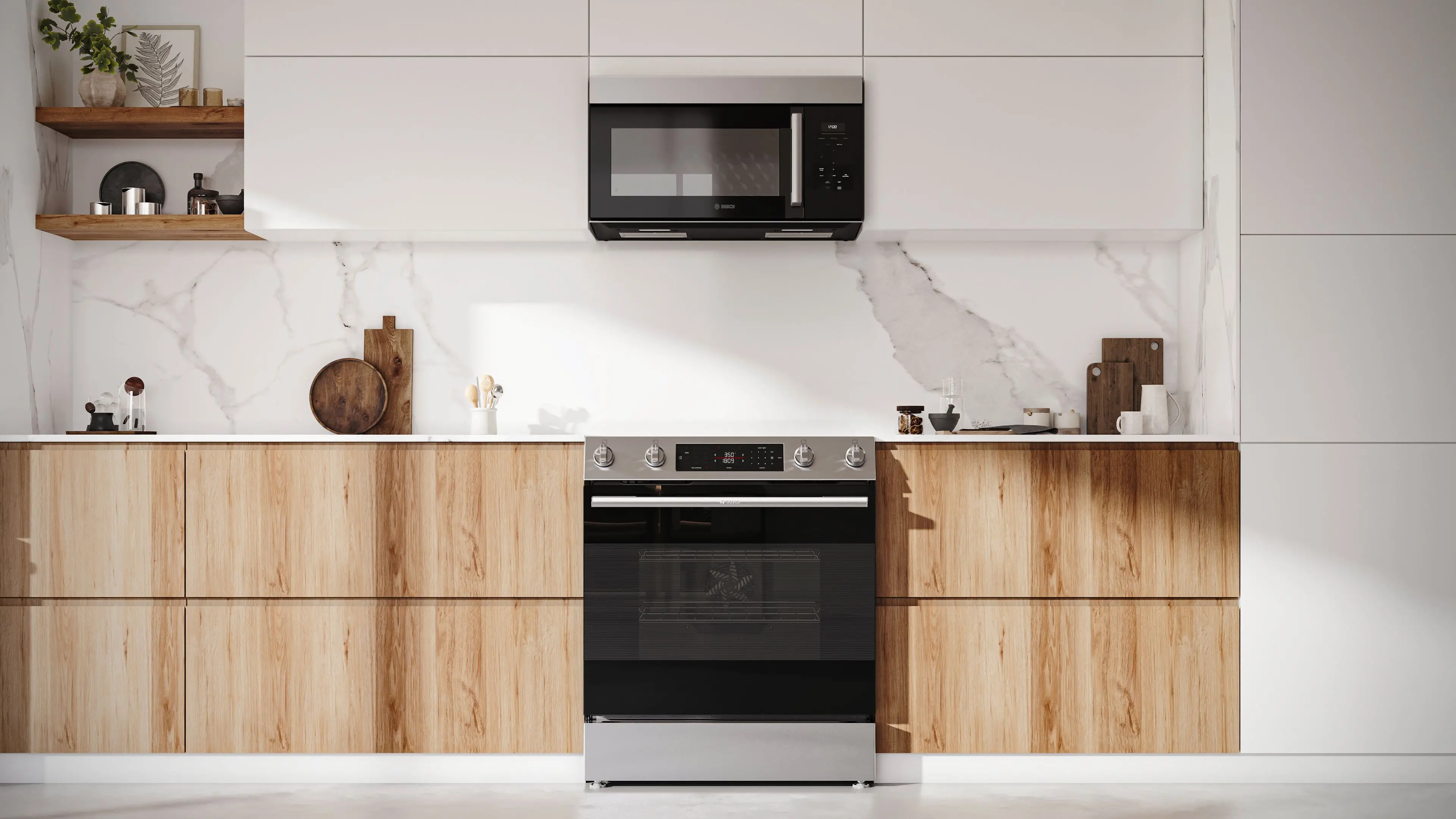HEF1050MU Bosch 100 Series 30  Electric Slide In Range - Stainless Steel-2