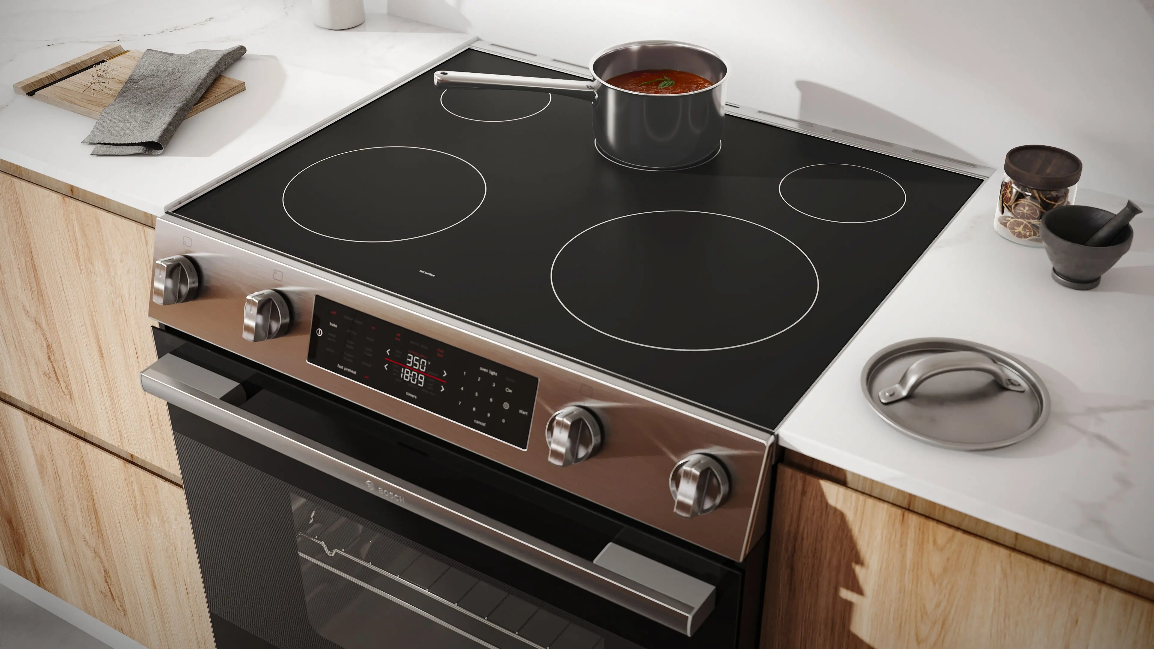 HEF1050MU Bosch 100 Series 30  Electric Slide In Range - Stainless Steel-3