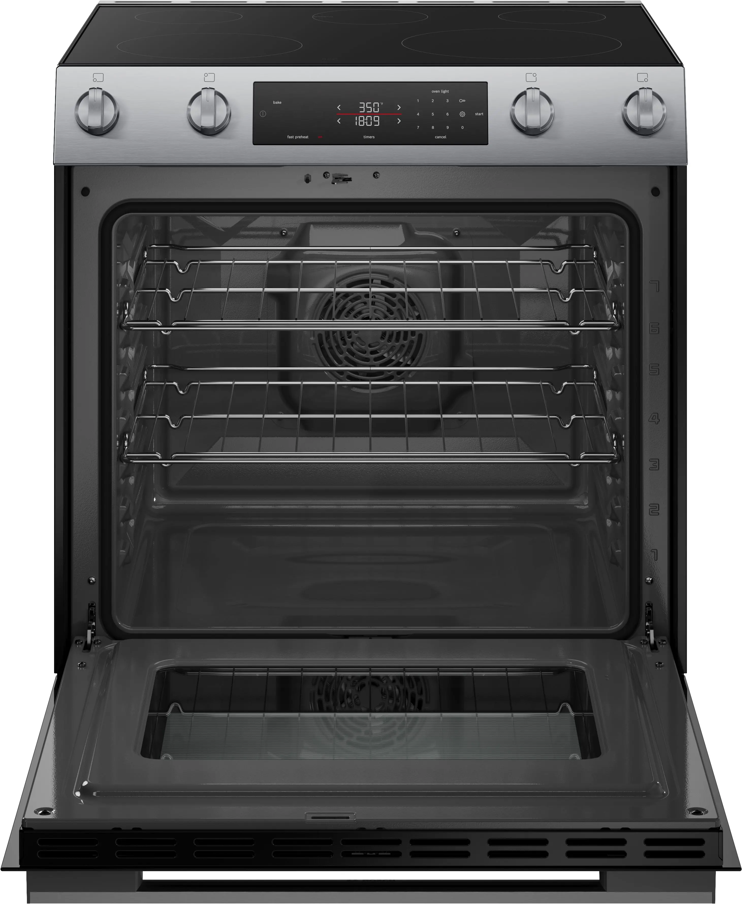 HEF1050MU Bosch 100 Series 30  Electric Slide In Range - Stainless Steel-5