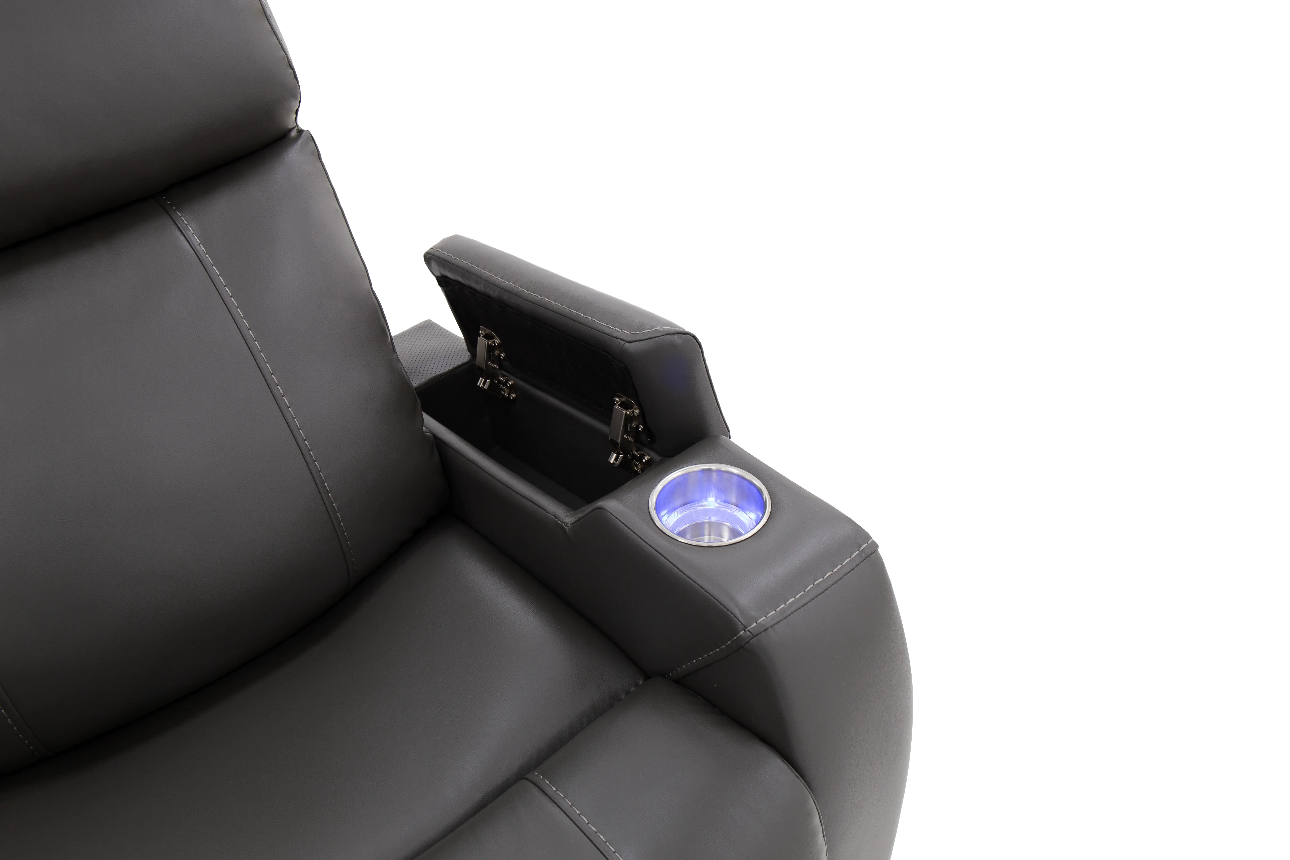 Patriot Charcoal Gray Power Recliner with Bluetooth Audio System-11
