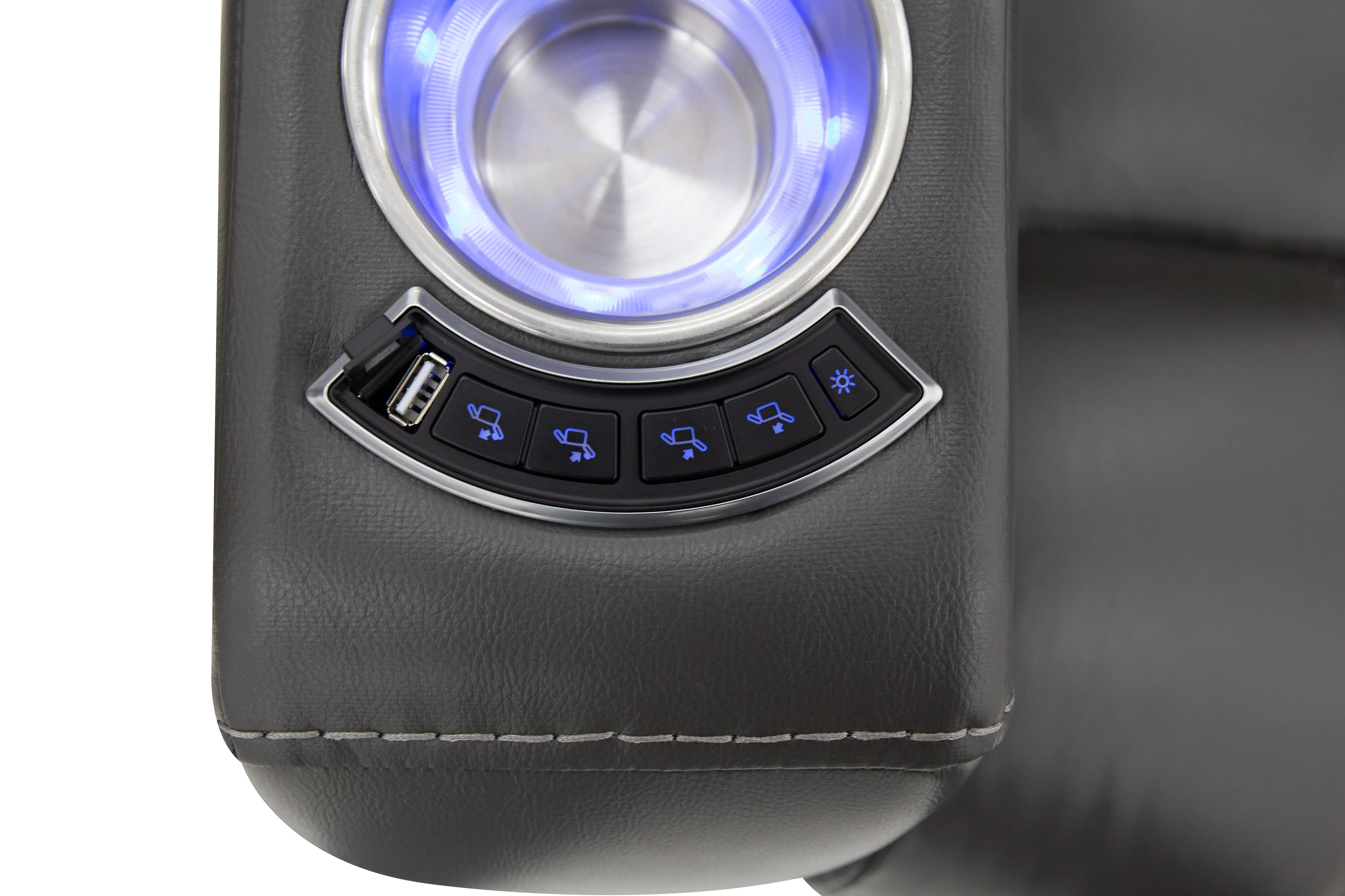 Patriot Charcoal Gray Power Recliner with Bluetooth Audio System-13