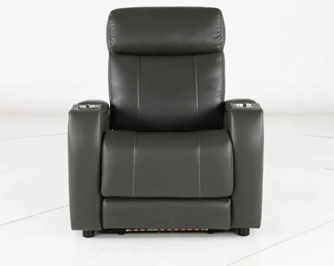 Patriot Charcoal Gray Power Recliner with Bluetooth Audio System-4
