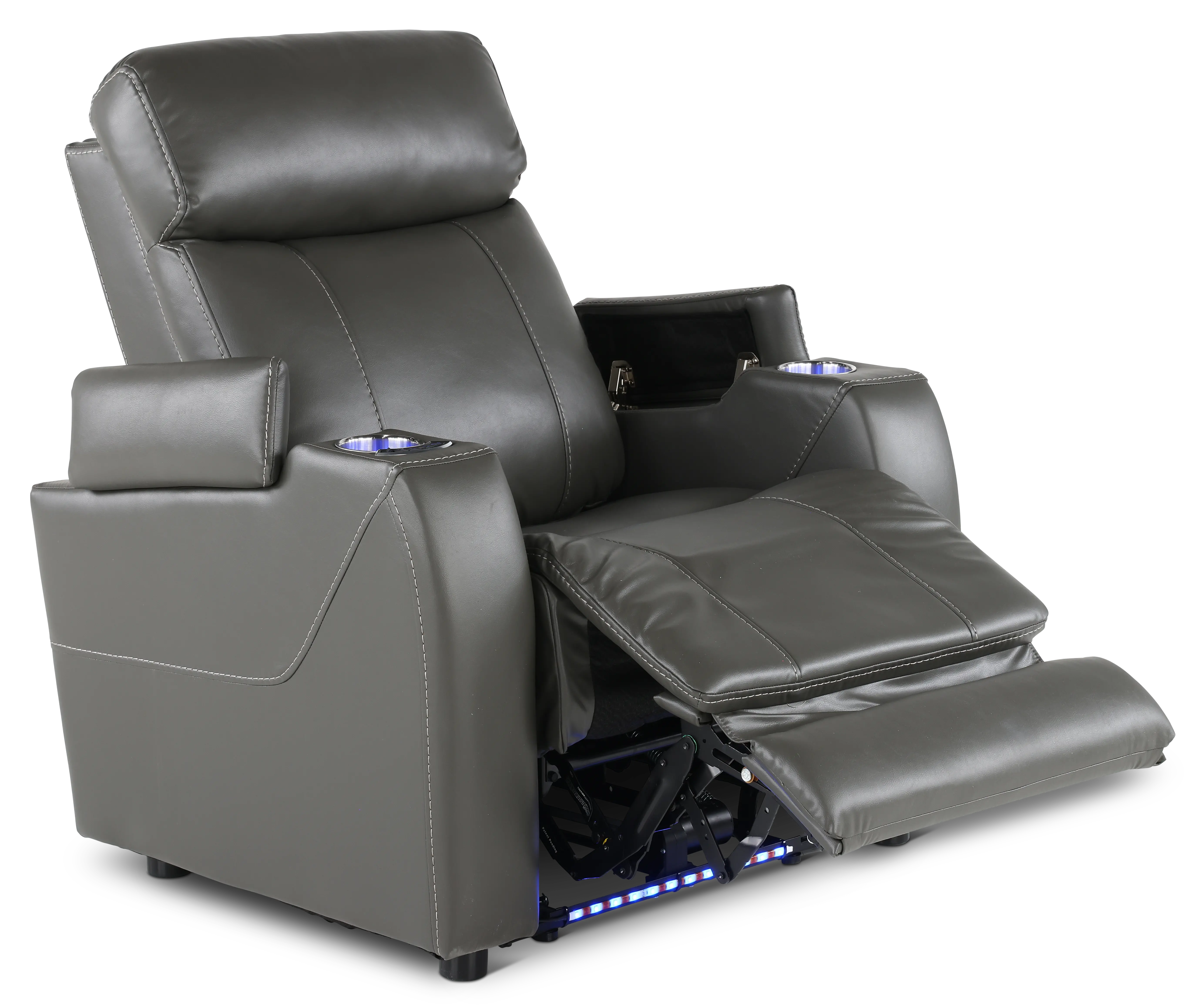 Patriot Charcoal Gray Power Recliner with Bluetooth Audio System-6