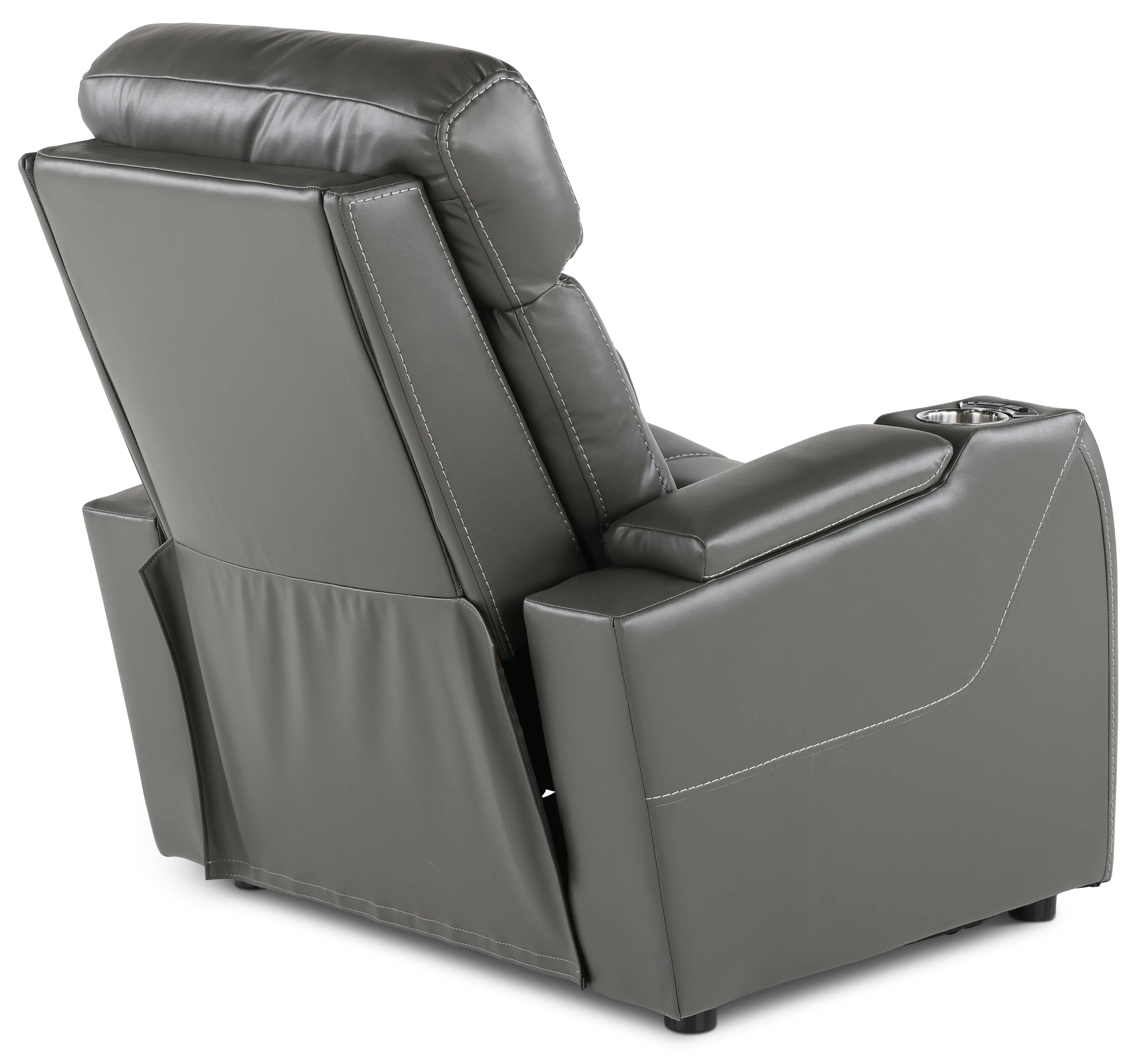 Patriot Charcoal Gray Power Recliner with Bluetooth Audio System-9