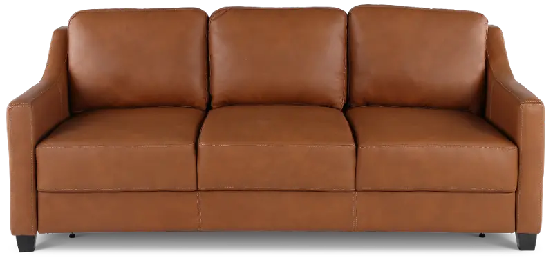 Joy Palomino Brown Leather King Sofa Bed