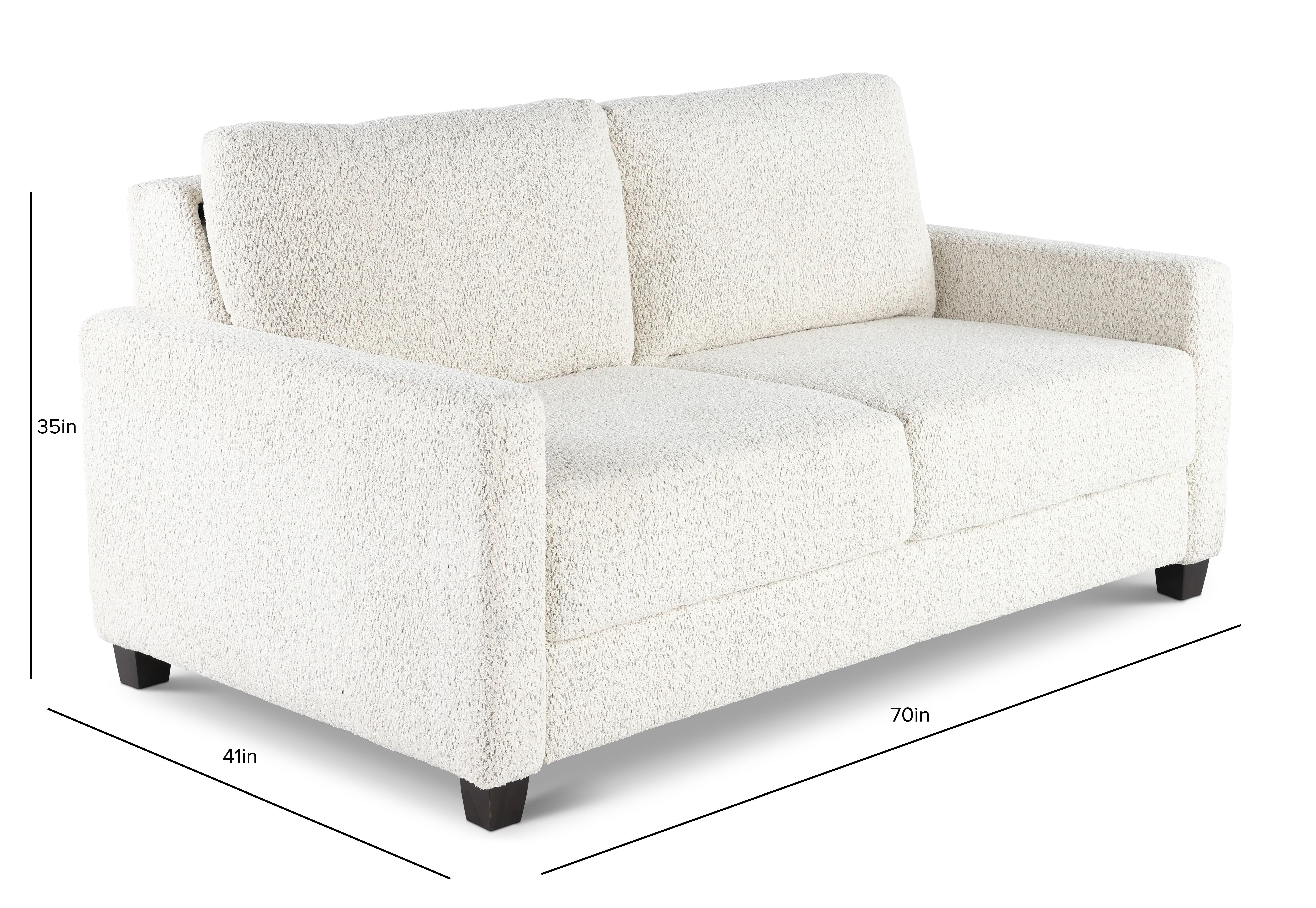 KARMA-SLQ-QUEEN-ESPRESSO/PROC Karma Porcelain White Queen Sofa Bed-3
