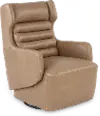 York Sand Leather Swivel Chair