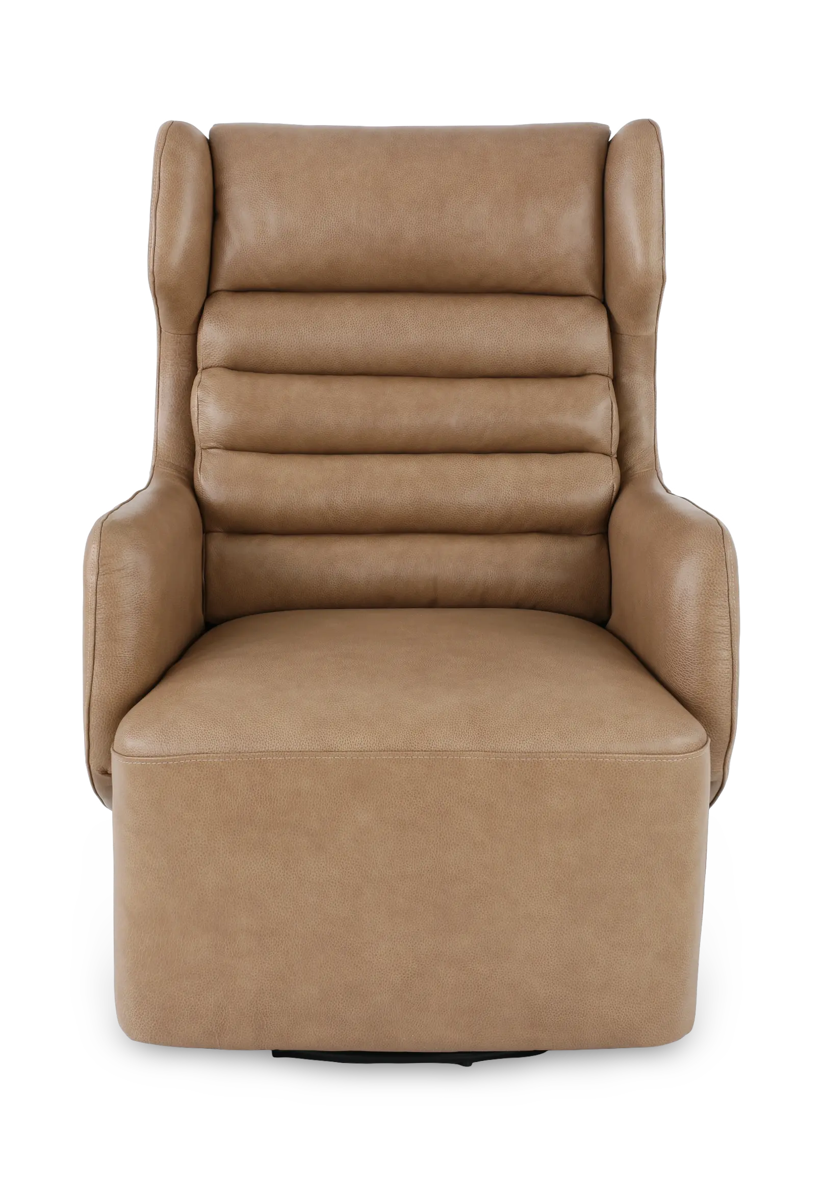 York Sand Leather Swivel Chair-4