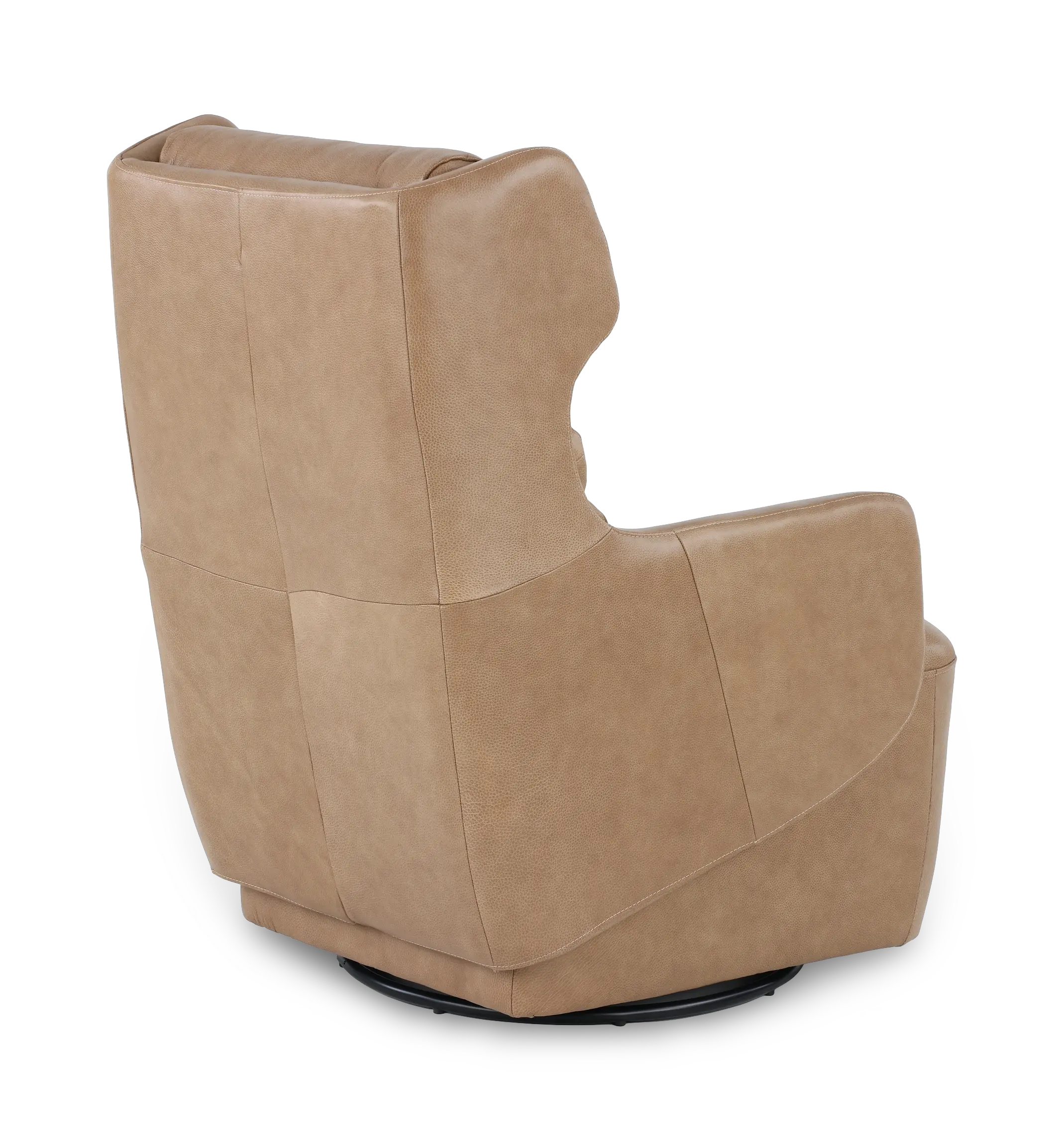 York Sand Leather Swivel Chair-6