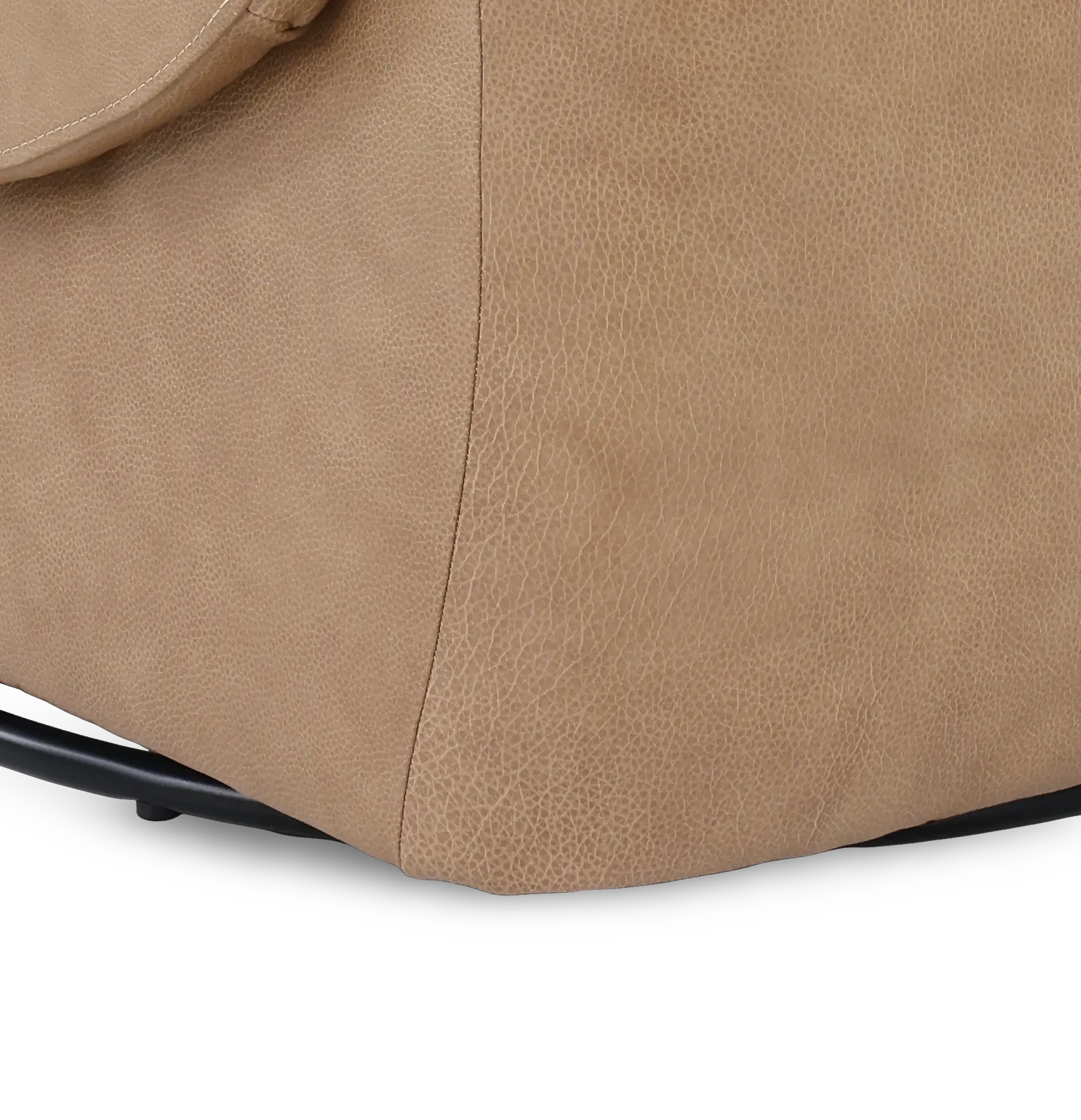 York Sand Leather Swivel Chair-7
