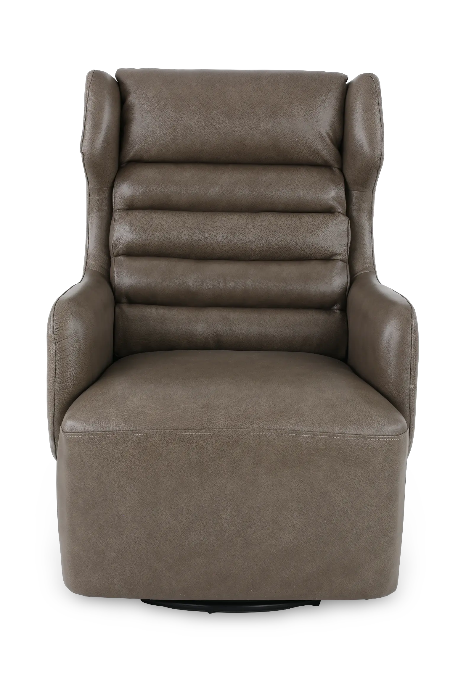 York Mushroom Leather Swivel Chair-4
