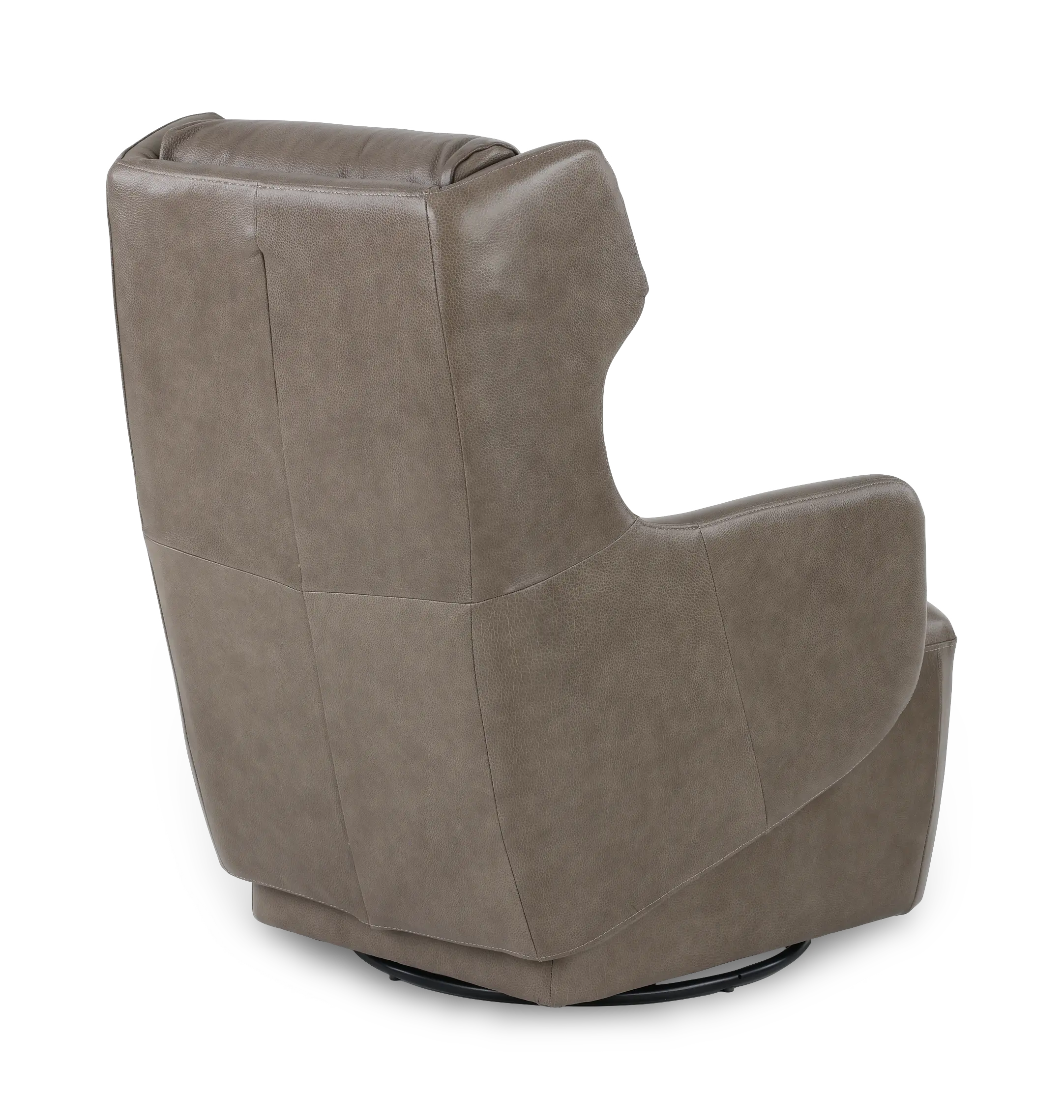 York Mushroom Leather Swivel Chair-6