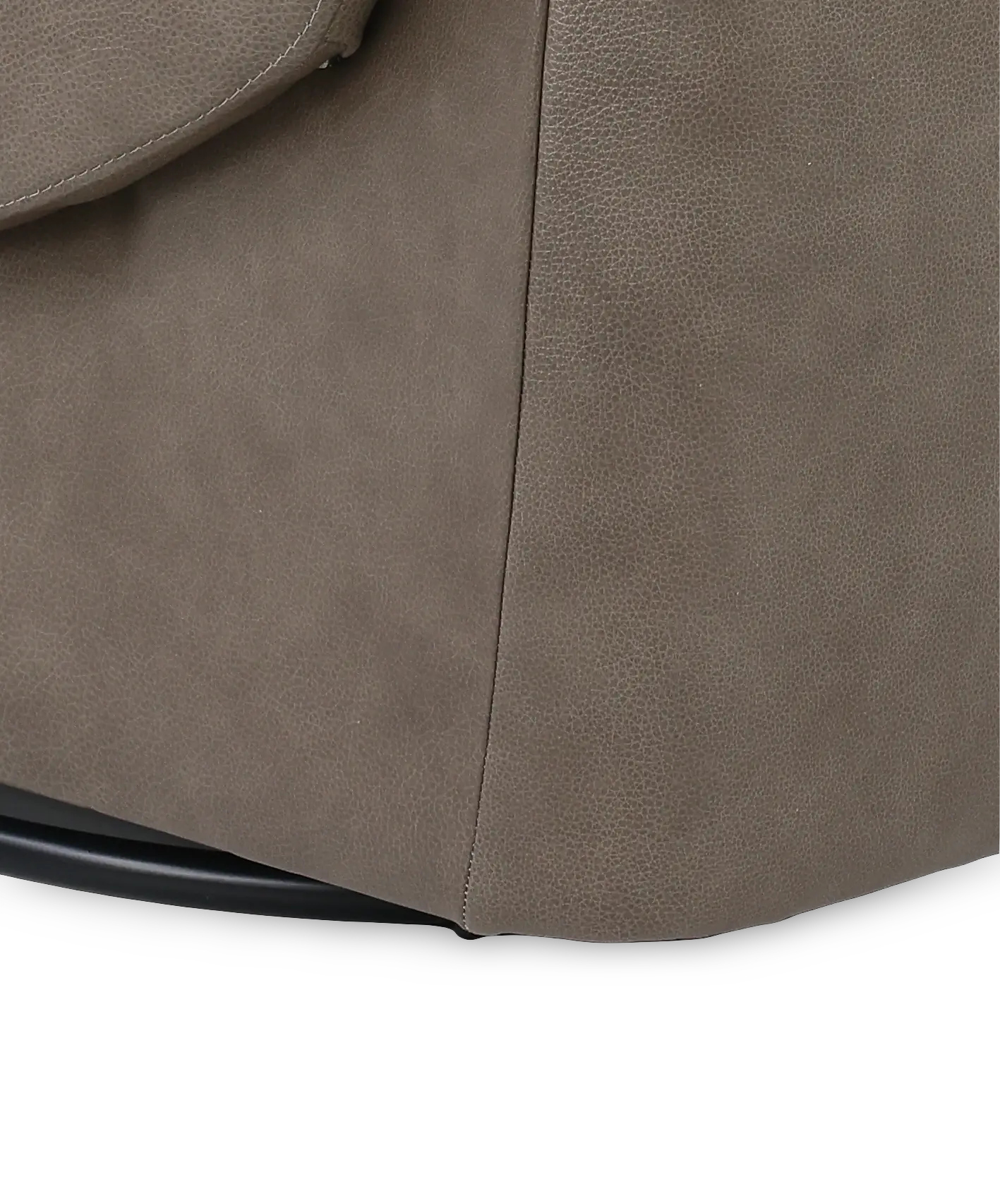 York Mushroom Leather Swivel Chair-7
