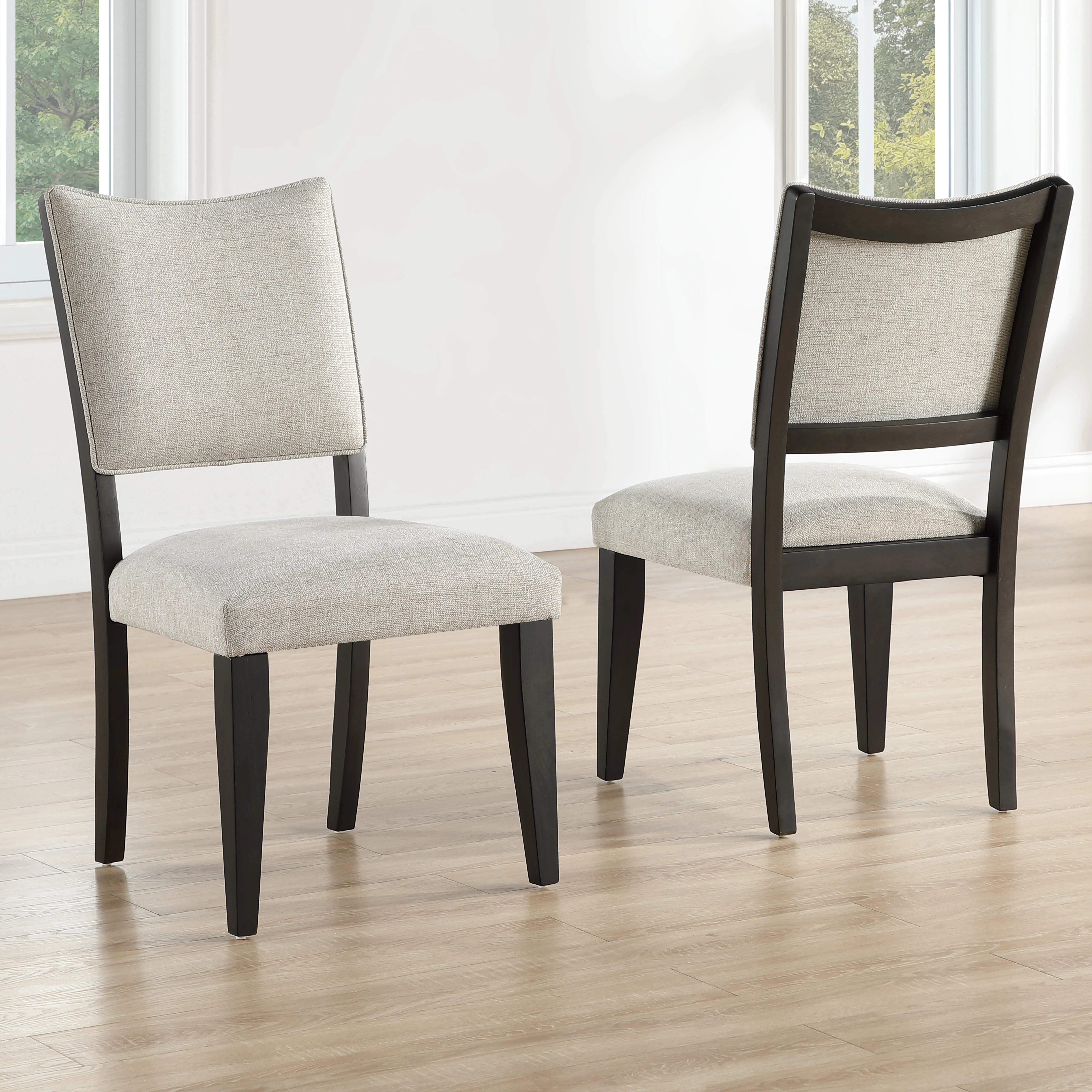Roatan Light Gray and Black Dining Chair-12