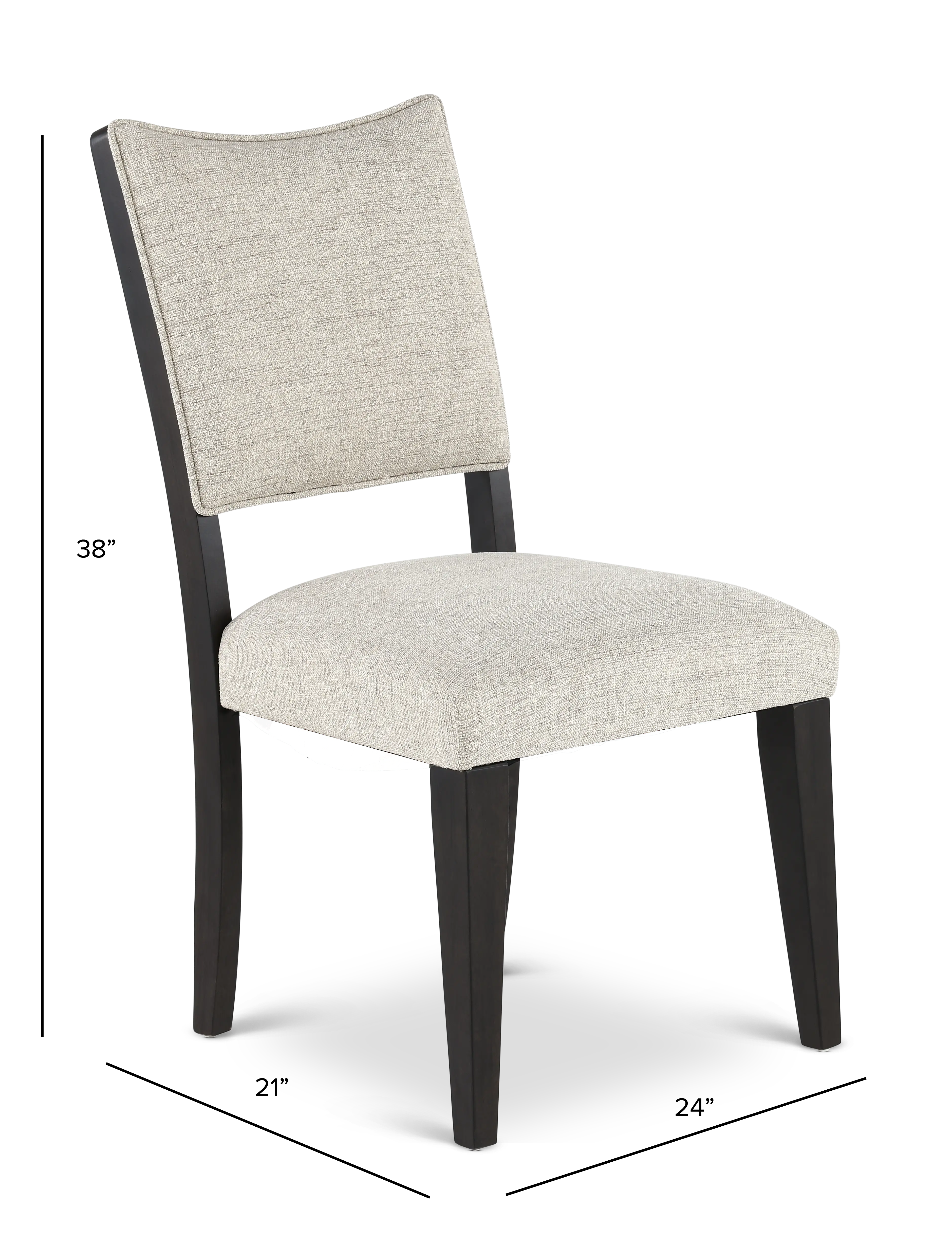Roatan Light Gray and Black Dining Chair-3